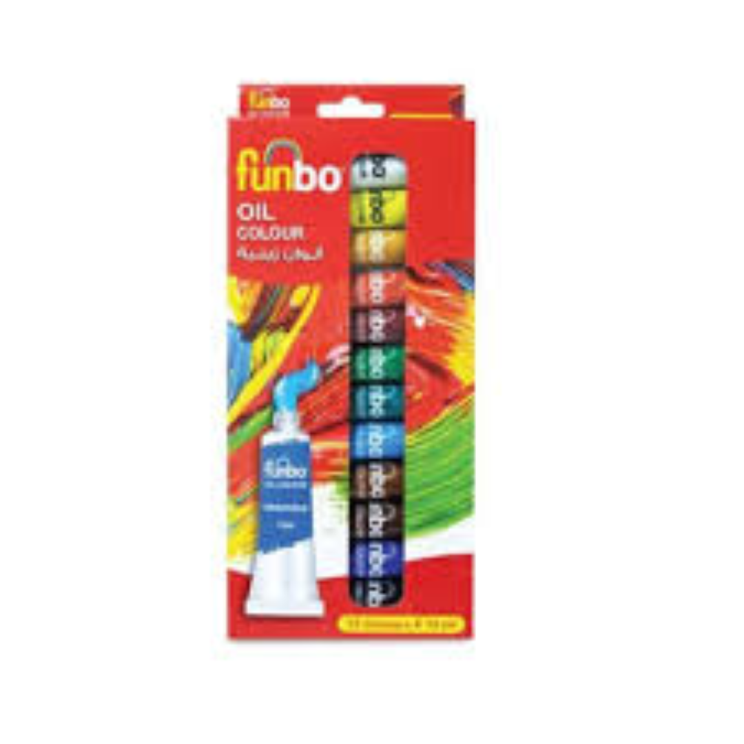 Funbo Oil Paint Set 12 col X 12ml Tubes FO-Oil-1212